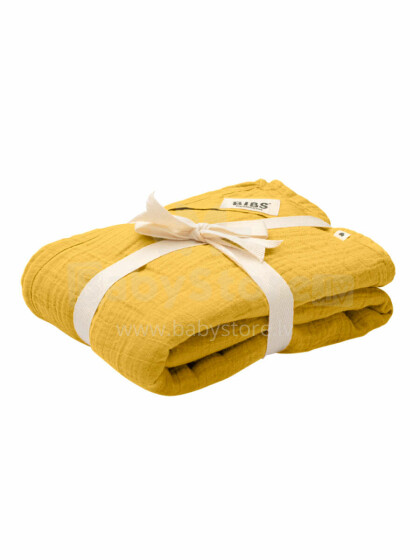 BIBS Muslin Cloth 2-pack Art.152805 Mustard - Dabīgas kokvilnas autiņš 120х120 см