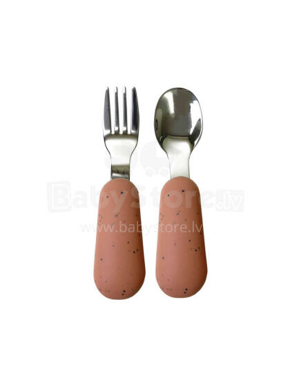 Atelier Keen Toddler Cutlery Art.152836 Cinnamon - Dakšiņu un karotes komplekts