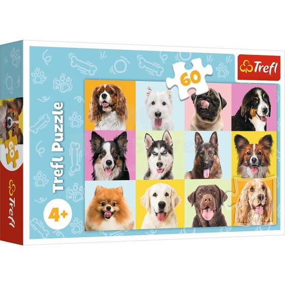 TREFL Puzzle Puppies, 60 pcs