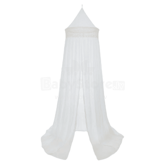 Jollein Canopy Vintage Art.002-005-67030 Boho Lace Ivory - Универсальный тюлевый балдахин для детской кроватки (245 cм)