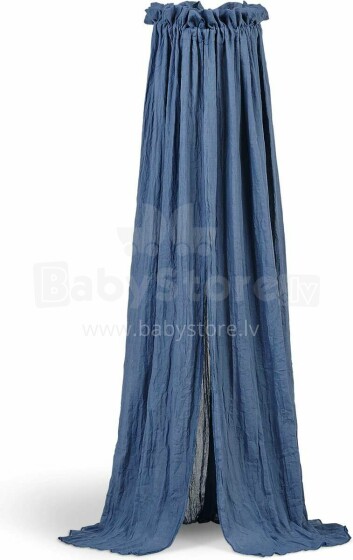 Jollein Veil Vintage Art.002-001-66035 Jeans Blue - Võrevoodi universaalne tülli võrastik (155 sm)