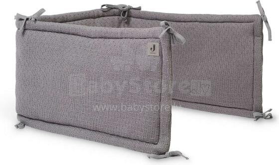 Jollein Bumper Art.004-895-65354 Bliss Knit Storm Grey -  Apmalīte bērnu gultiņai