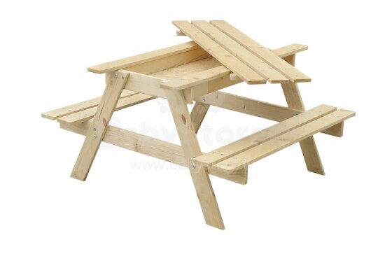 Timbela Wooden Table Art.M010-1 Детский стол для пикника сo скамейками  со съемной столешницей