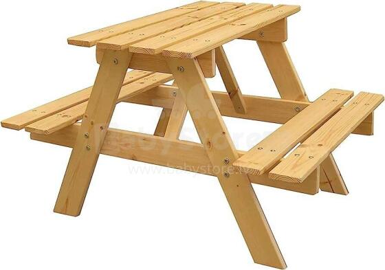 Timbela Wooden Table Art.M012-1 Bērnu piknika galds ar soliņiem