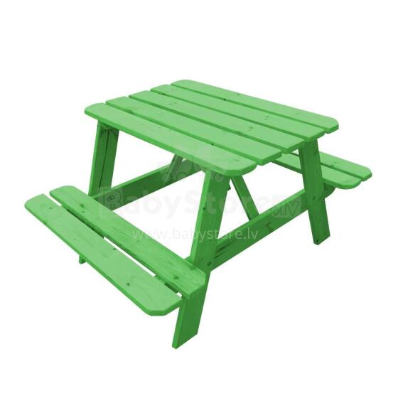Timbela Wooden Table Art.M017Ž-1 Детский стол для пикника сo скамейками