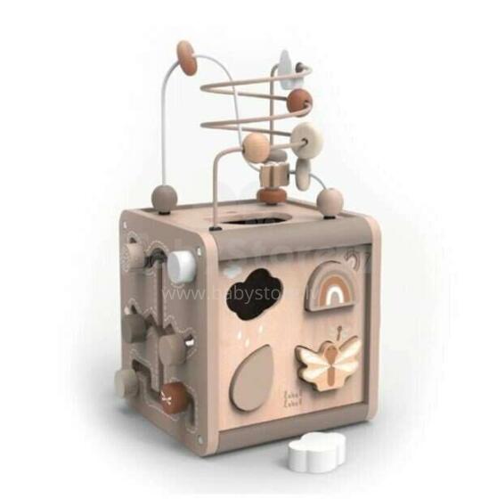 Label Label Active Cube Art. LLWT-37131   Деревянная игрушка - Куб для развития моторики