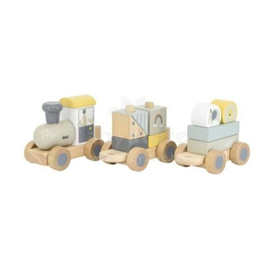 Label Label Wooden Train Art.TR-303501   Деревянный паровозик с фигурками