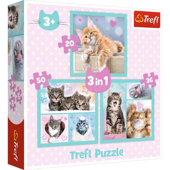 TREFL Комплект пазлов 3в1 Котята