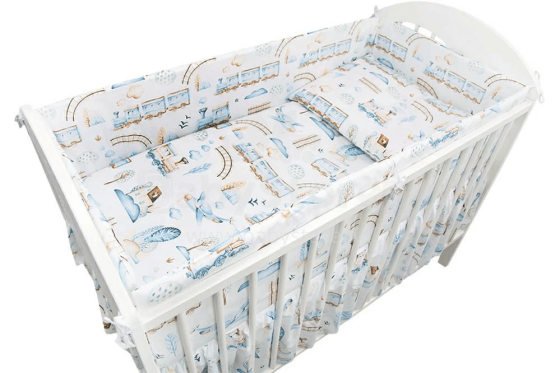 ANKRAS Art.153497  Beige Бортик-охранка для детской кроватки 360 cm