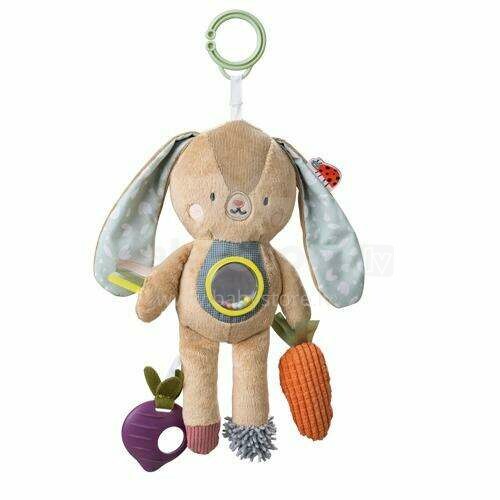 Taf Toys Rabbit Art.13185 Развивающая плюшевая игрушка- погремушка для коляски/автокресла/кроватки