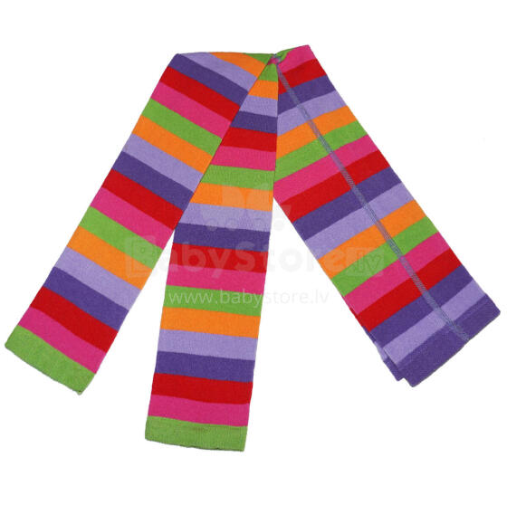 Weri Spezials Bērnu Leggingi Purple-Kiwi Stripes ART.WERI-0502 Augstas kvalitātes bērnu kokvilnas legingi meitenēm ar jauku dizainu