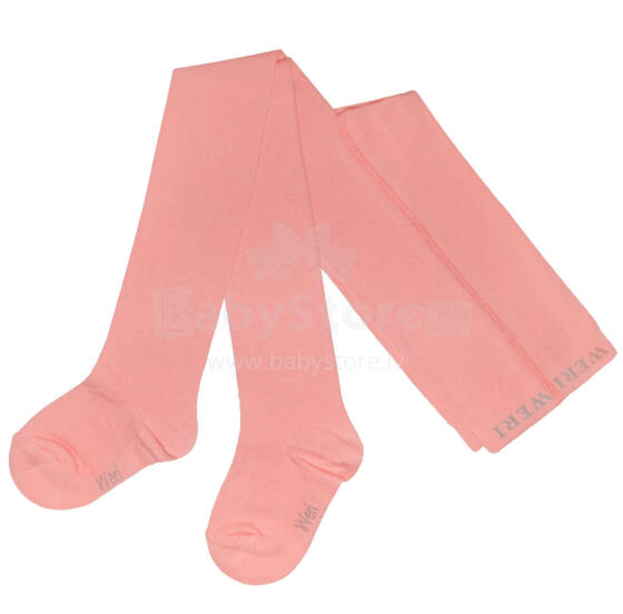 Weri Spezials Monochrome Children's Tights Monochrome Strawberry Cream ART.SW-0619 High quality children's cotton tights available in various stylish colors