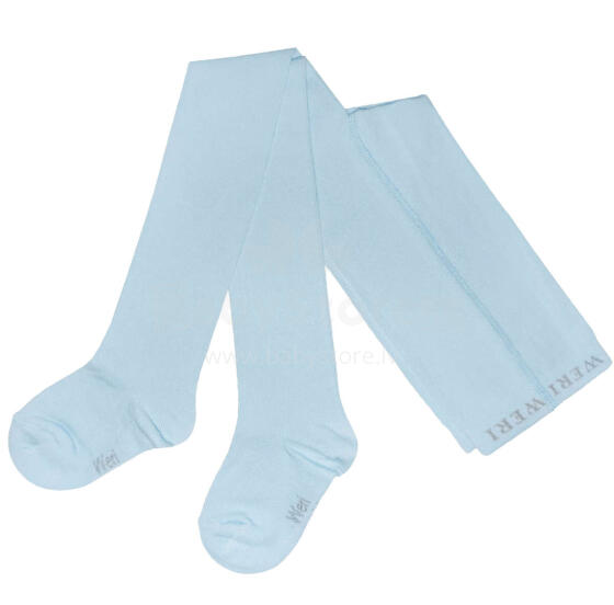 Weri Spezials Monochrome Children's Tights Monochrome Light Blue ART.WERI-0813 High quality children's cotton tights available in various stylish colors