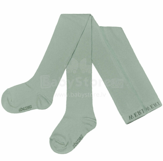 Weri Spezials Monochrome Children's Tights Monochrome Gray Olive ART.SW-0512 High quality children's cotton tights available in various stylish colors