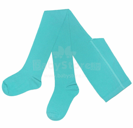 Weri Spezials Monochrome Children's Tights Monochrome Turquoise ART.SW-0689 High quality children's cotton tights available in various stylish colors