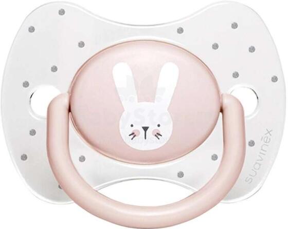Suavinex Soother Rabbit Art.253609 Anatomiskas formas silikona knupītis 18+ mēn.