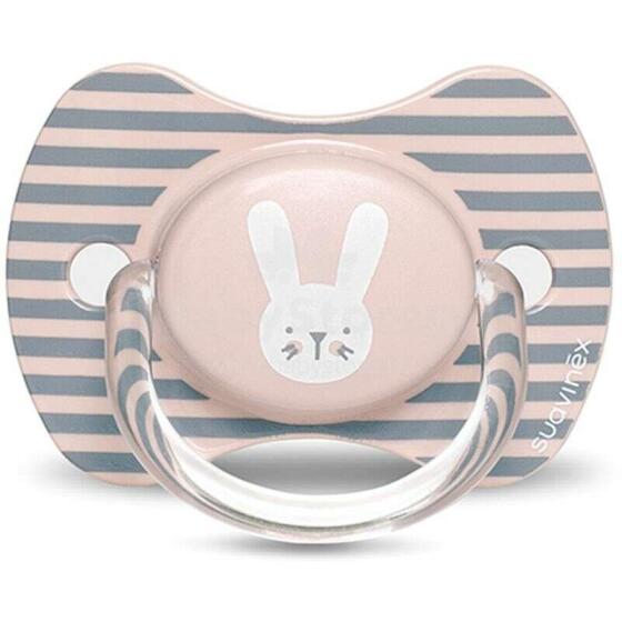 Suavinex Soother Rabbit Art.253603 Anatomiskas formas silikona knupītis 6-18 mēn.