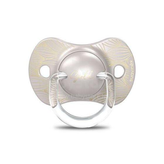 Suavinex Soother Art.263271 Gold Анатомическая силиконовая пустышка 6-18 мес.