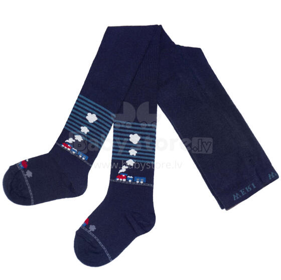 Weri Spezials Children's Tights Railway Navy ART.WERI-3119 High quality children's cotton tights for boys
