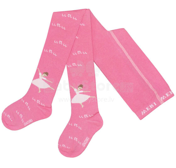 Weri Spezials Детские колготки Ballet Dancer Dark Pink ART.WERI-6025 Высококачественные детские хлопковые колготки для девочек с милым дизайном