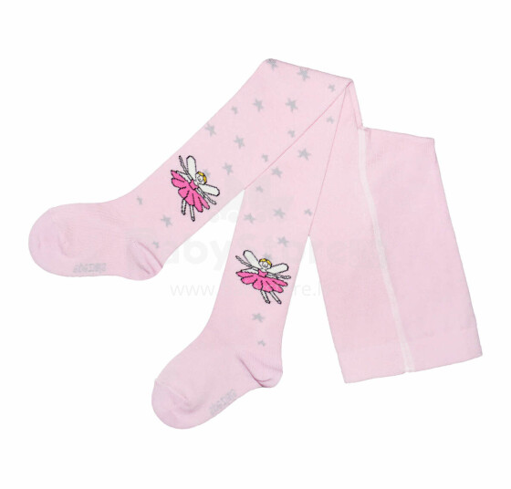 Weri Spezials Children's Tights Star Fairy Rose ART.WERI-6016 High quality children's cotton tights for girls with cute design