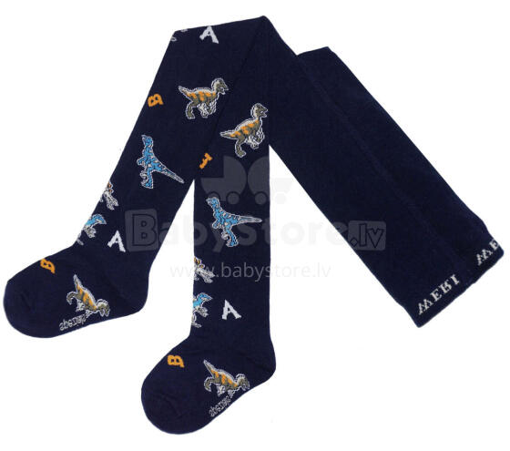 Weri Spezials Детские колготки Dinosaur Navy ART.WERI-8387 Высококачественные детские хлопковые колготки для мальчиков
