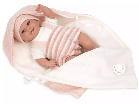 Arias Baby Doll Art.AR60750 Pink  Mazuļu lelle ar sedziņu, 35cm