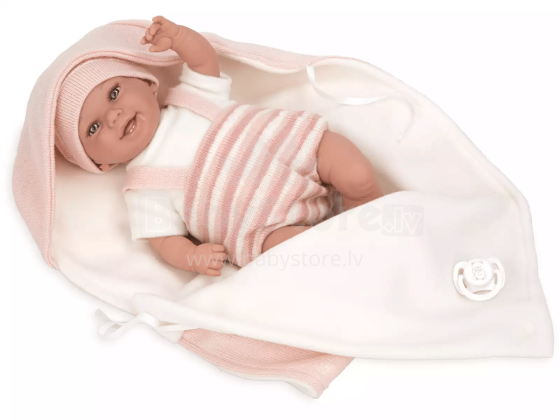 Arias Baby Doll Art.AR60750 Pink  Mazuļu lelle ar sedziņu, 35cm