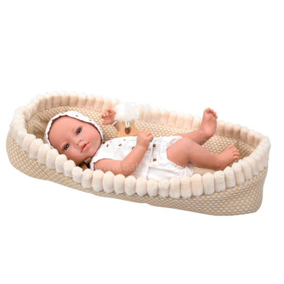 Arias Baby Doll Art.AR60680 Arias zīdainis, meitene ar brūnu gultiņu, 38 cm