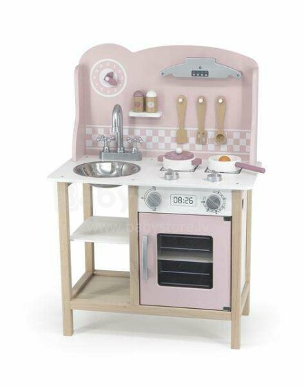 PolarB Kitchen  Art.255627 Pink Деревянная кухня со звуком