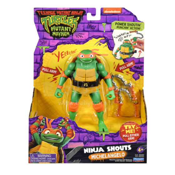 TMNT Ninja Shouts Michelangelo Art.83353 Figūra