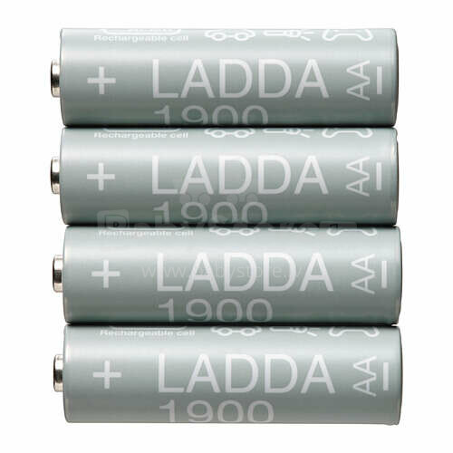 Ikea LADDA 1900 mAh, HR06 AA 1.2V 005.098.14 Аккумуляторные (перезаряжаемые)  батарейки для игрушек, каруселек, велосипедиков 1.2V