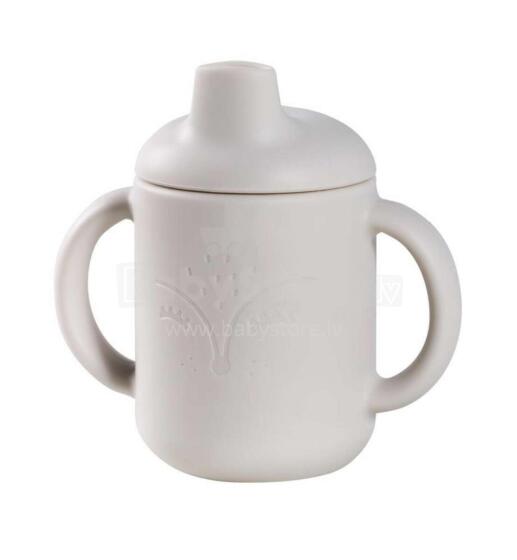 Nordbaby Silicone Cup Art.265785 Beige Silikona mācību krūze ar rokturiem, 170ml