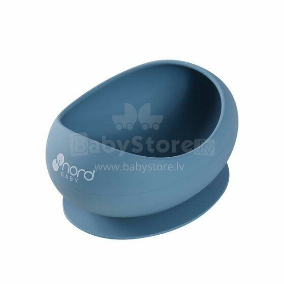 Nordbaby Silicone Suction Bowl Art.265778 Blue Silikona trauks