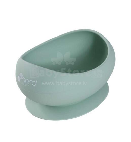 Nordbaby Silicone Suction Bowl Art.265759 Mint Глубокая тарелочка на присоске