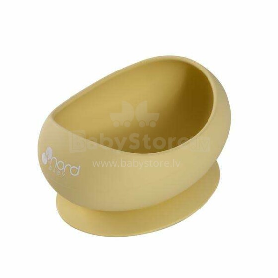 Nordbaby Silicone Suction Bowl Art.265760 Yellow Silikona trauks
