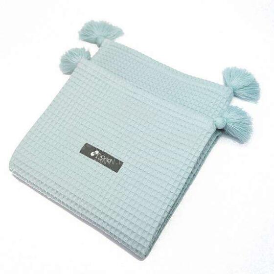 NordBaby Cotton Blanket Art.258479 Mint Dabīgas plediņš bērniem no bambusa, 75x100cm
