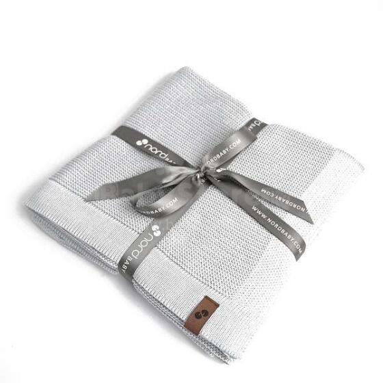 NordBaby Bamboo Blanket Art.236754 Foggy Grey Dabīgas plediņš bērniem no bambusa, 80x100cm