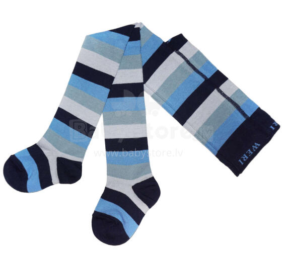 Weri Spezials Children's Tights Block Stripes Marine ART.WERI-2665 High quality children's cotton tights