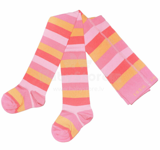 Weri Spezials Children's Tights Block Stripes Rose ART.WERI-2748 High quality children's cotton tights