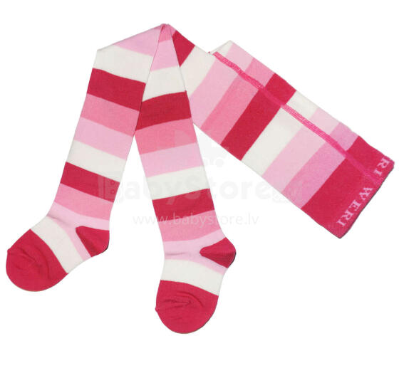 Weri Spezials Bērnu Zeķubikses Block Stripes Pink ART.WERI-2752 Augstas kvalitātes bērnu kokvilnas Zeķubikses