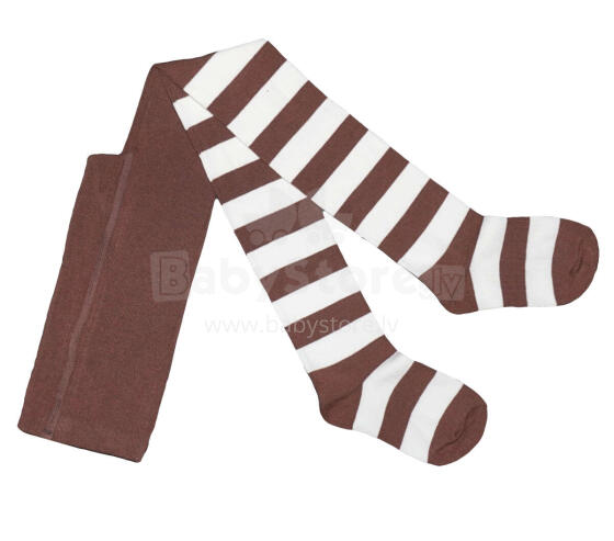 Weri Spezials Bērnu Zeķubikses Block Stripes Oak and Latte ART.WERI-6138 Augstas kvalitātes bērnu kokvilnas Zeķubikses