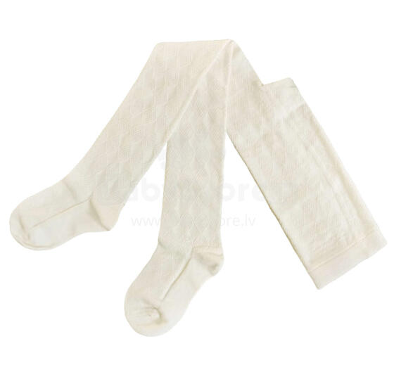 Weri Spezials Детские колготки Fillet Zig-Zag Cream ART.WERI-2007 Высококачественные детские хлопковые колготки для девочек