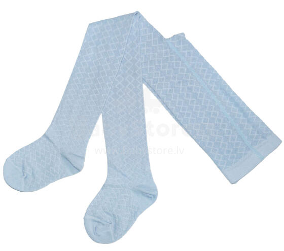 Weri Spezials Children's Tights Fillet Zig-Zag Light Blue ART.WERI-1635 High quality children's cotton tights for gilrs