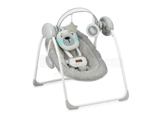Momi Liss Swing Bear Art.BULE00015 Turquoise  Переносные вибрирующие детские качели