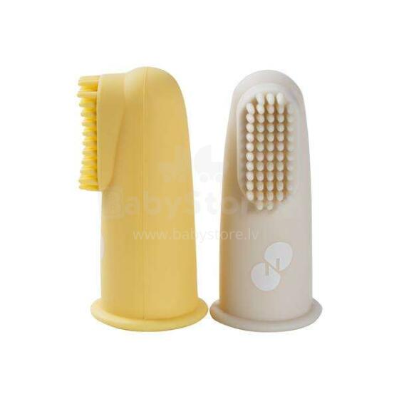 Nordbaby Gum Massager Art.265770 Силиконовая щетка-напальчник для первых зубов,2 шт.