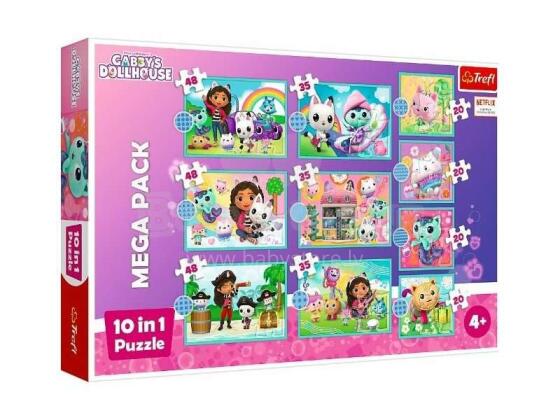 TREFL GABBY´S DOLLHOUSE Pužļu komplekts 10 in 1