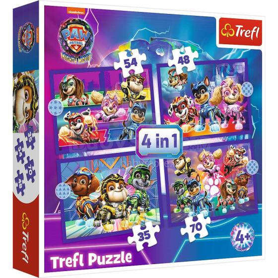 I-Toys Paw Patrol Art.T-0659 Pužļu komplekts 4 in 1 Ķepa Patruļa