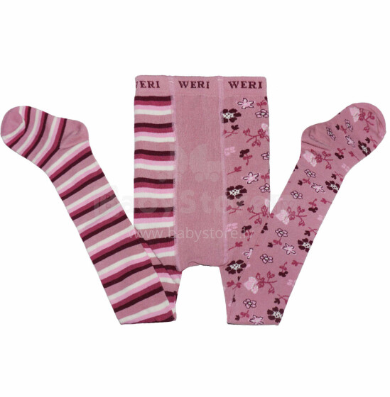 Weri Spezials Children's Tights Creative Dusky Pink ART.WERI-3517 High quality children's cotton tights for gilrs