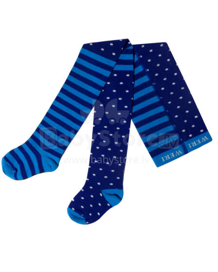 Weri Spezials Bērnu Zeķubikses Dots and Stripes Ink Blue ART.SW-0969 Augstas kvalitātes bērnu kokvilnas Zeķubikses meitenēm